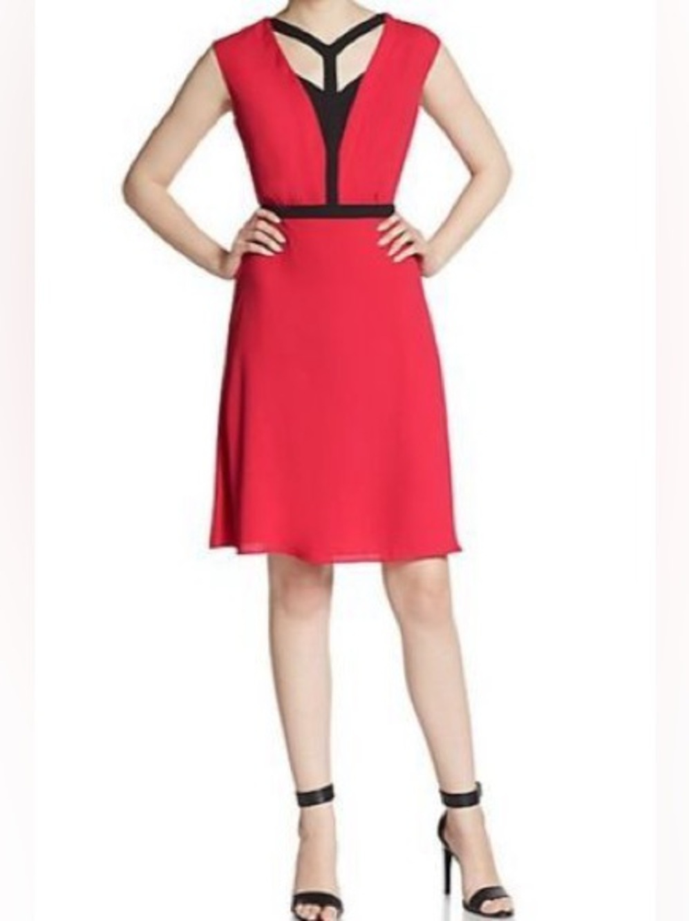 NEW BCBG MAXAZRIA RASPBERRY KATRYN SLEEVELESS A-LINE Dress/ SIZE 6 NWT